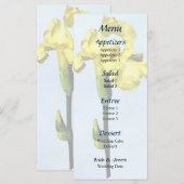 Menu Gele iris en bruiloft (Voorkant / Achterkant)