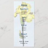 Menu Gele iris en bruiloft (Voorkant)