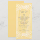 Menu Gele Waterverf Deco Wedding (Voorkant / Achterkant)