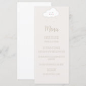 Menu Genderneutraal Baby shower (Voorkant / Achterkant)