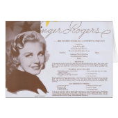  menu Ginger Rogers Dinner Party (Voorkant Horizontaal)