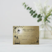 Menu Gold  Bird Cage Place Card (Kaart plaatsen) s Plaatskaartje (Staand voorkant)