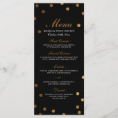 Menu Gold Confetti & Black Surprise Party (Voorkant)