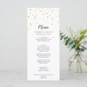 menu Gold Confetti Weddenrennen (Staand voorkant)