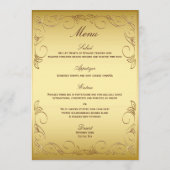 Menu Gold Dinner (Achterkant)