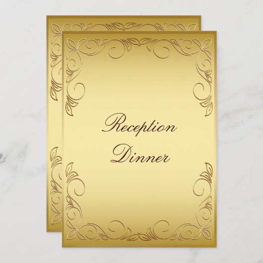 Menu Gold Dinner (Voorkant / Achterkant)