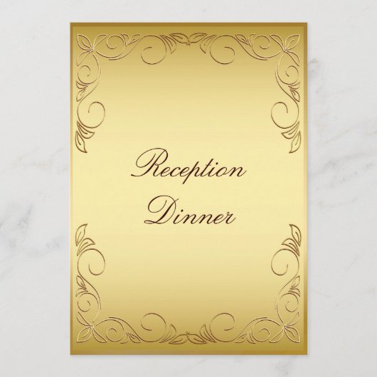 Menu Gold Dinner (Voorkant)