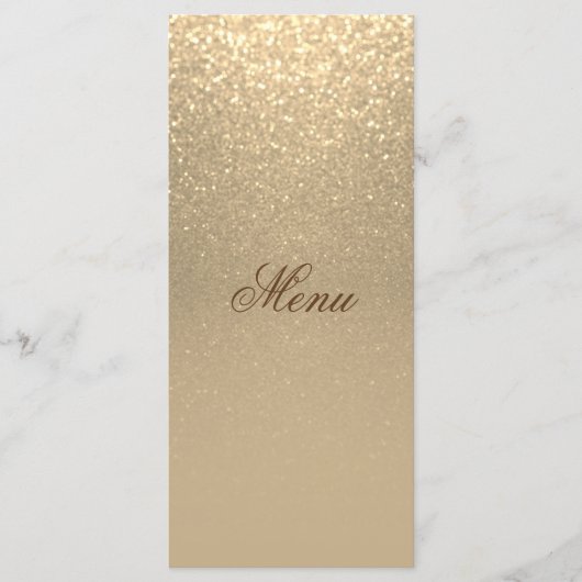 Menu Gold Glitter (Voorkant)