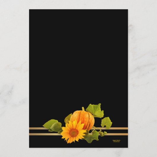 Menu Gold Herfst Thanksgiving (Achterkant)