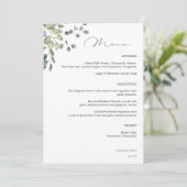 Menu Gold Lined Floral Kaart (Staand voorkant)
