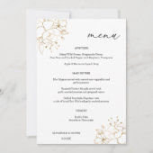 Menu Gold Lined Floral Kaart (Voorkant)