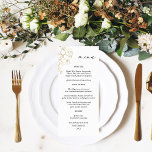 Menu Gold Lined Floral Tall<br><div class="desc">Pas uw bruiloft of feestelijke uitnodigingen of thema aan met uw prachtige goudkleurige Floral Tall Menus.</div>