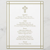 Menu Gold Outline Cross-set Weddenschap (Voorkant)