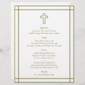 Menu Gold Outline Cross-set Weddenschap (Voorkant / Achterkant)