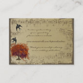 Menu Gold Red Heart Leaf Place Card selecteren Plaatskaartje (Achterkant)