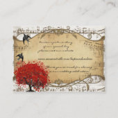 Menu Gold Red Heart Leaf Place Card selecteren Plaatskaartje (Achterkant)