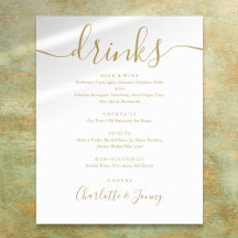 Menu Gold Signature Script-Drinken
