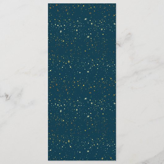 Menu Gold Stars Navy Flat (Achterkant)