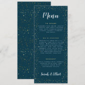 Menu Gold Stars Navy Flat (Voorkant / Achterkant)