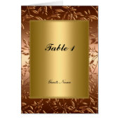 Menu Gold Table Placement Kaart (Voorkant)