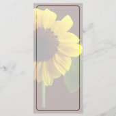 Menu Golden Sunflower Wedding (Achterkant)