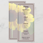 Menu Golden Sunflower Wedding (Voorkant / Achterkant)
