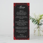 Menu Gothic Roos Wedding Kaart (Staand voorkant)