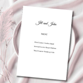 Menu Gotisch Huwelijkskaart Vintage Donkere Academ