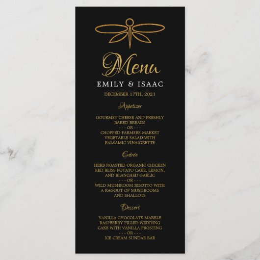 Menu  goudolieramp (Voorkant)