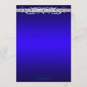 Menu Grand Duchess Blue Scroll Wedding (Achterkant)