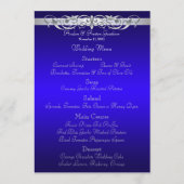 Menu Grand Duchess Blue Scroll Wedding (Voorkant)