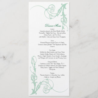 Menu Green Art Nouveau