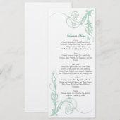 Menu Green Art Nouveau (Voorkant / Achterkant)