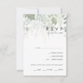 Menu Greenery en Gold Leaf Keuze RSVP-kaart (Voorkant)