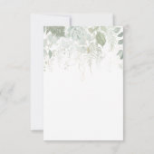 Menu Greenery en Gold Leaf Keuze RSVP-kaart (Achterkant)