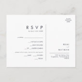 Menu Greenery en Gold Leaf Keuze RSVP-kaart (Achterkant)
