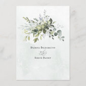 Menu Greenery Minimalist Script Wedding (Achterkant)