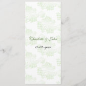 menu groen bruiloft (Achterkant)