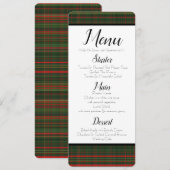 Menu Groen en rood Kaart (Voorkant / Achterkant)