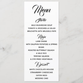 Menu Groen Tartan