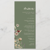 Menu Groene Boho Wedding (Voorkant)