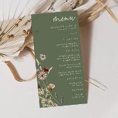 Menu Groene Boho Wedding