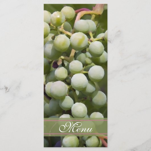 Menu Groene druiven Wineyard Wedding (Voorkant)