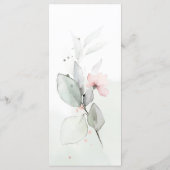 Menu Groene en Pastel Roses Wedding (Achterkant)