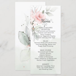 Menu Groene en Pastel Roses Wedding