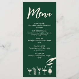 menu Groene feestretro cocktail