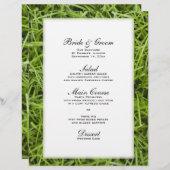 Menu Groene grass Backyard Wedding (Voorkant / Achterkant)