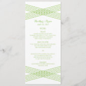 Menu Groene Modern Deco Wedding (Voorkant)