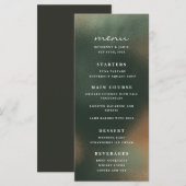Menu Groene ombre Boho - Minimalistisch huwelijk (Voorkant / Achterkant)