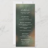 Menu Groene ombre Boho - Minimalistisch huwelijk (Voorkant)